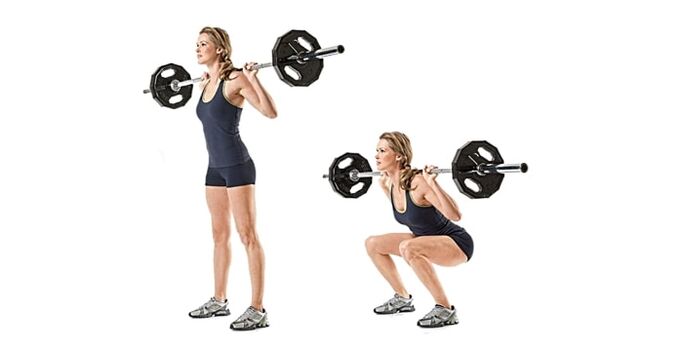 Squats nga adunay bar